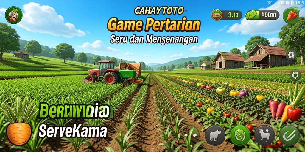 Tangkapan layar gameplay <strong>CAHAYATOTO</strong> menampilkan aktivitas bertani yang seru dan interaktif.