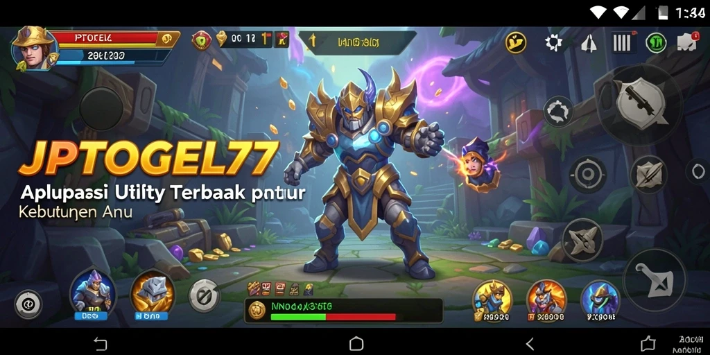 Tampilan antarmuka aplikasi JPTOGEL77 yang sederhana dan intuitif.