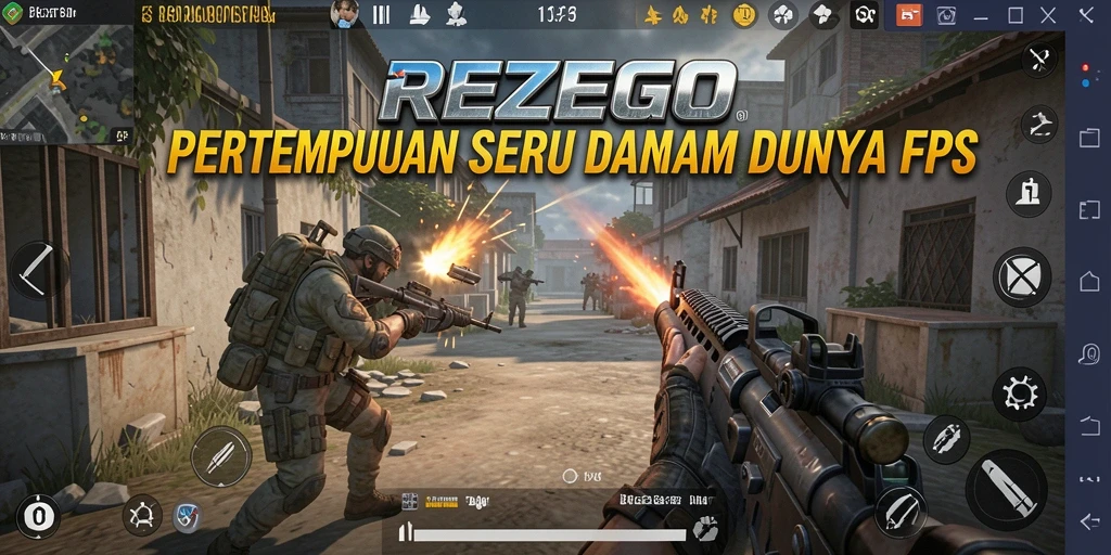 Gameplay seru dan intens dalam pertempuran FPS di REZEGO.