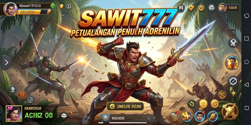 Screenshot utama SAWIT777 menampilkan aksi seru di medan perang.